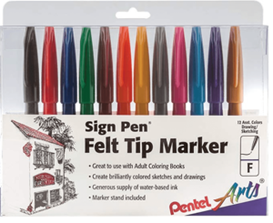 Pentel Touch Brush Markers